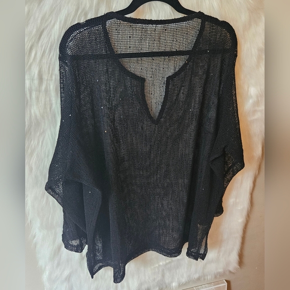 Vintage Sequined Sheer Knit Swim Cover Up - Picture 4 of 7